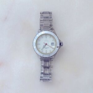ToyWatch Silver and White Elegant Timepiece
